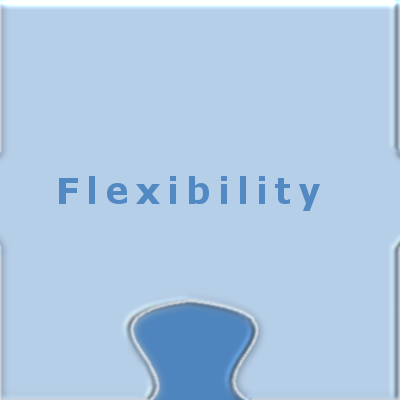Flexibilität Puzzleteil